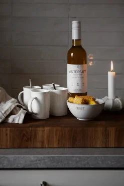 Candelabro Ernst gres Ø7,5 cm, Blanco natural