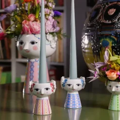 Candelabro Eva 9,5 cm, Azul oscuro