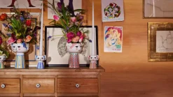 Candelabro Eva 9,5 cm, Azul oscuro