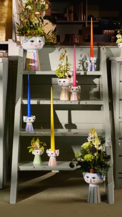 Candelabro Eva 9,5 cm, Azul oscuro