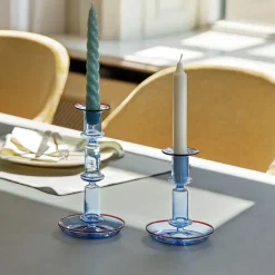 Candelabro Flare mediano, Light blue-red