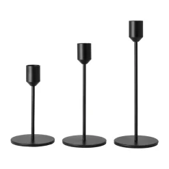 Candelabro Glare 18 cm, Negro