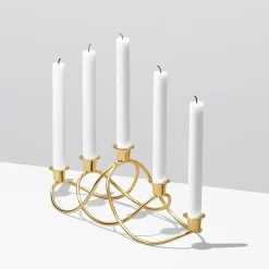 Candelabro Harmony, dorado