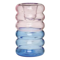 Candelabro Hoop Ø3,5x9 cm, Pink-blue