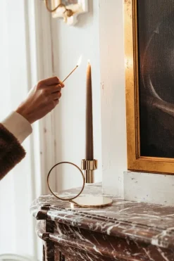 Candelabro Insieme, latón macizo