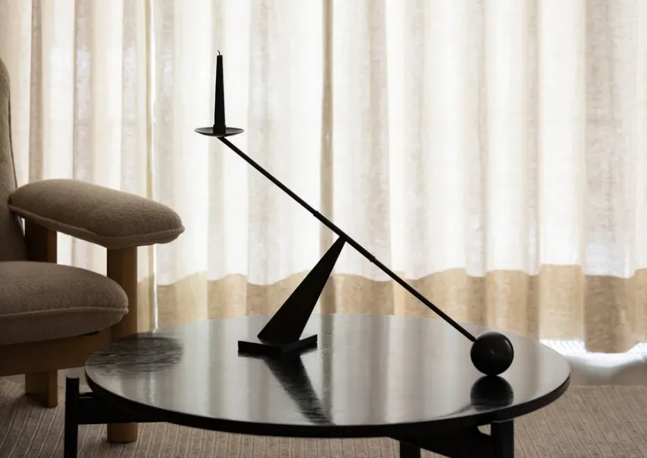 Candelabro Interconnect 70 cm, negro