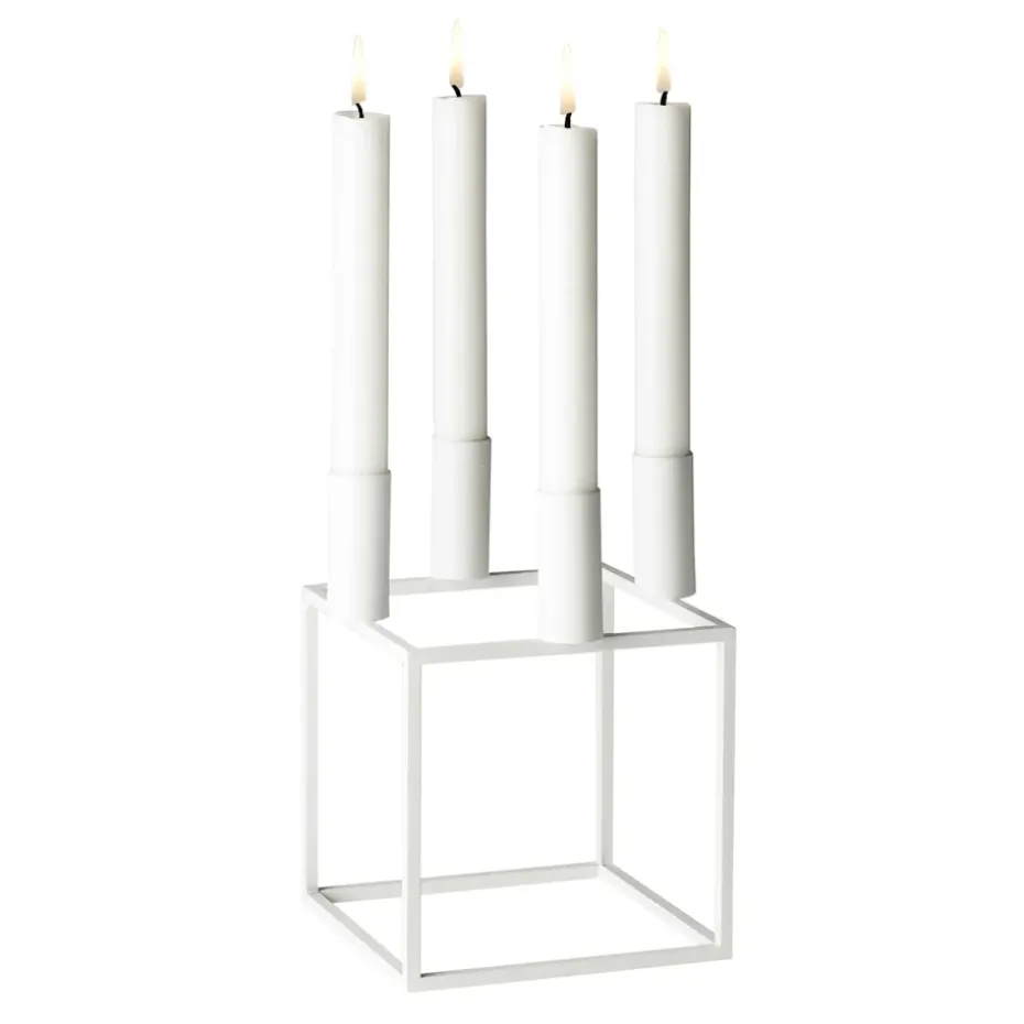 Candelabro Kubus 4, blanco