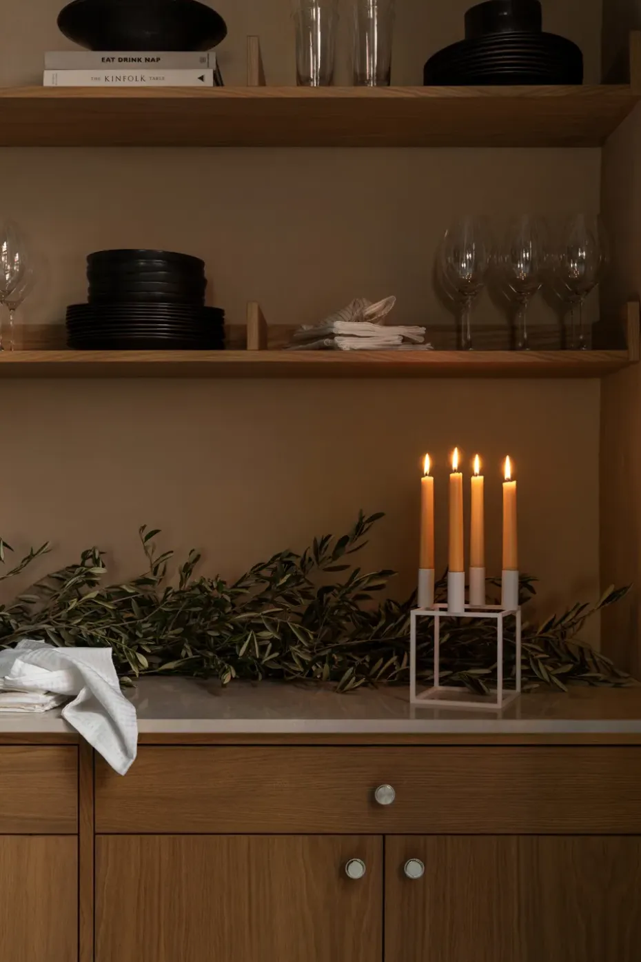 Candelabro Kubus 4, blanco