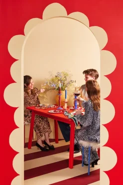 Candelabro Lara L 32 cm, Burdeos