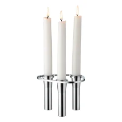 Candelabro Lind Curve combinable cromo, Triple