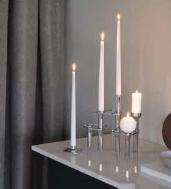 Candelabro Lind Curve combinable cromo, Triple