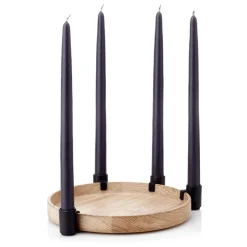 Candelabro Luna, roble-negro