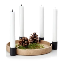 Candelabro Luna, roble-negro