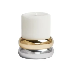 Candelabro Marriage, latón-plata