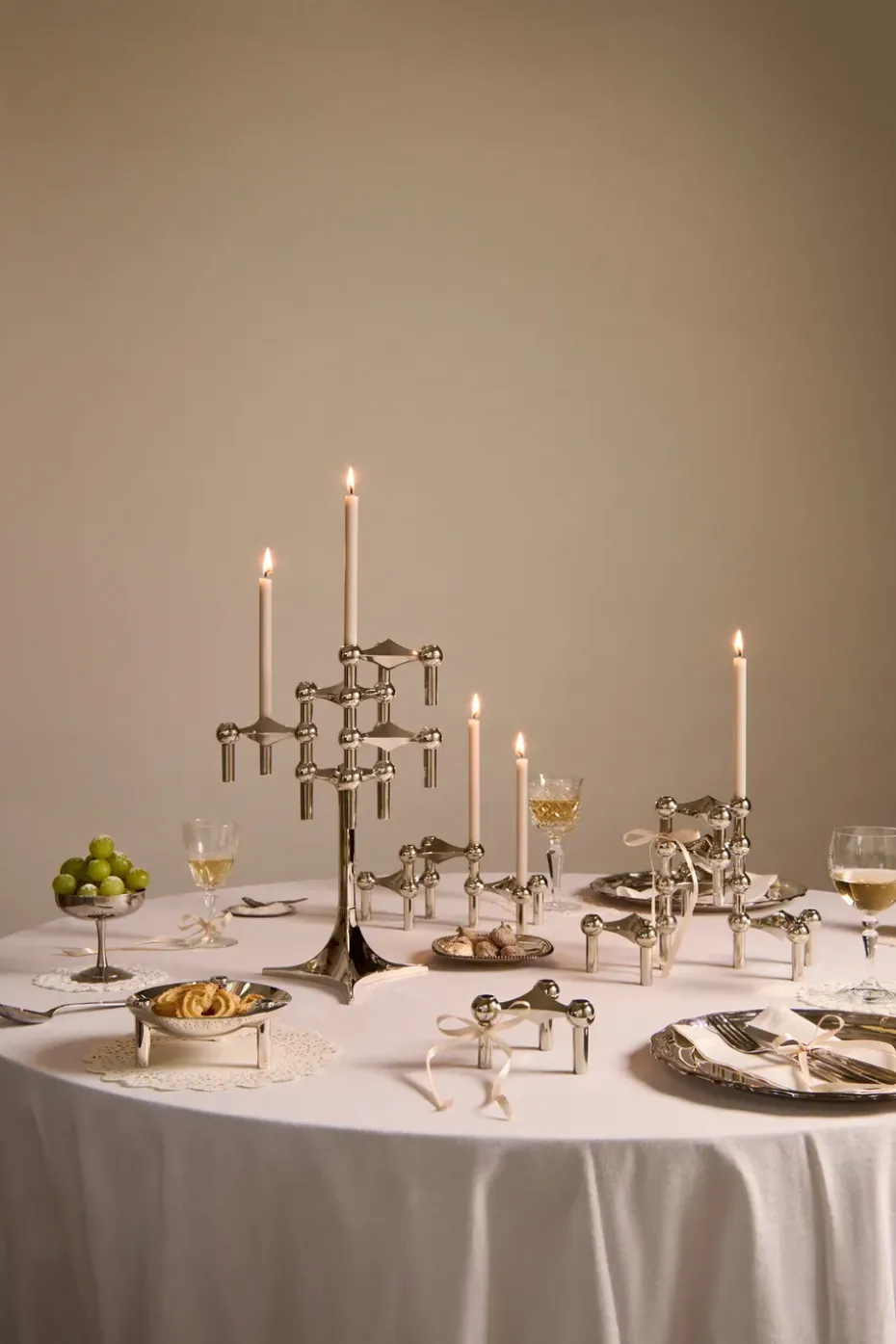 Candelabro Nagel, cromo