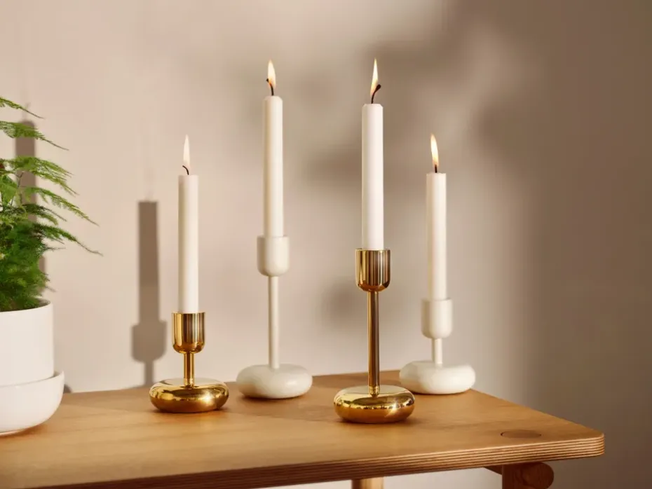 Candelabro Nappula latón, pequeño 107 mm