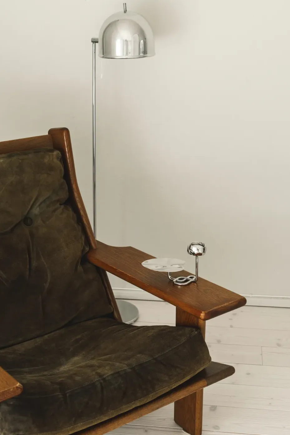 Candelabro Ninfea No.2, Latón niquelado