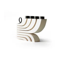 Candelabro Nordic Light, 4 brazos, blanco
