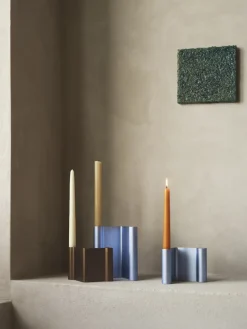 Candelabro Pair 18 cm, Light blue