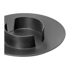 Candelabro para vela gruesa Block, Black brass