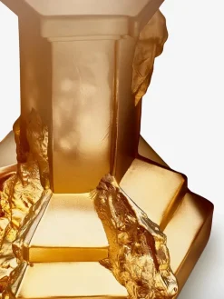 Candelabro Rocky Baroque 175 mm, Bruma ámbar