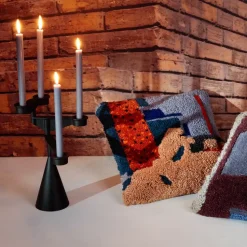 Candelabro Spin mini, Negro