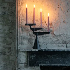 Candelabro Spin mini, Negro