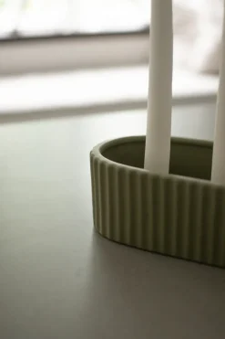 Candelabro Stripe 30 cm, Verde