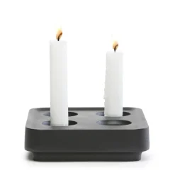 Candelabro Stumpastaken Fyran, negro