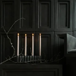 Candelabro Tube Coffee, 11x35 cm