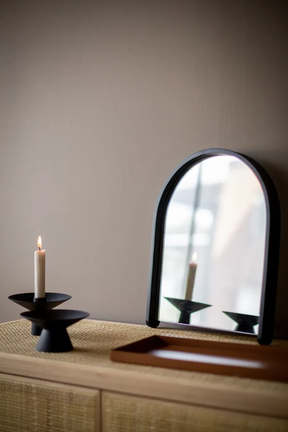 Candelabro Uma, Black