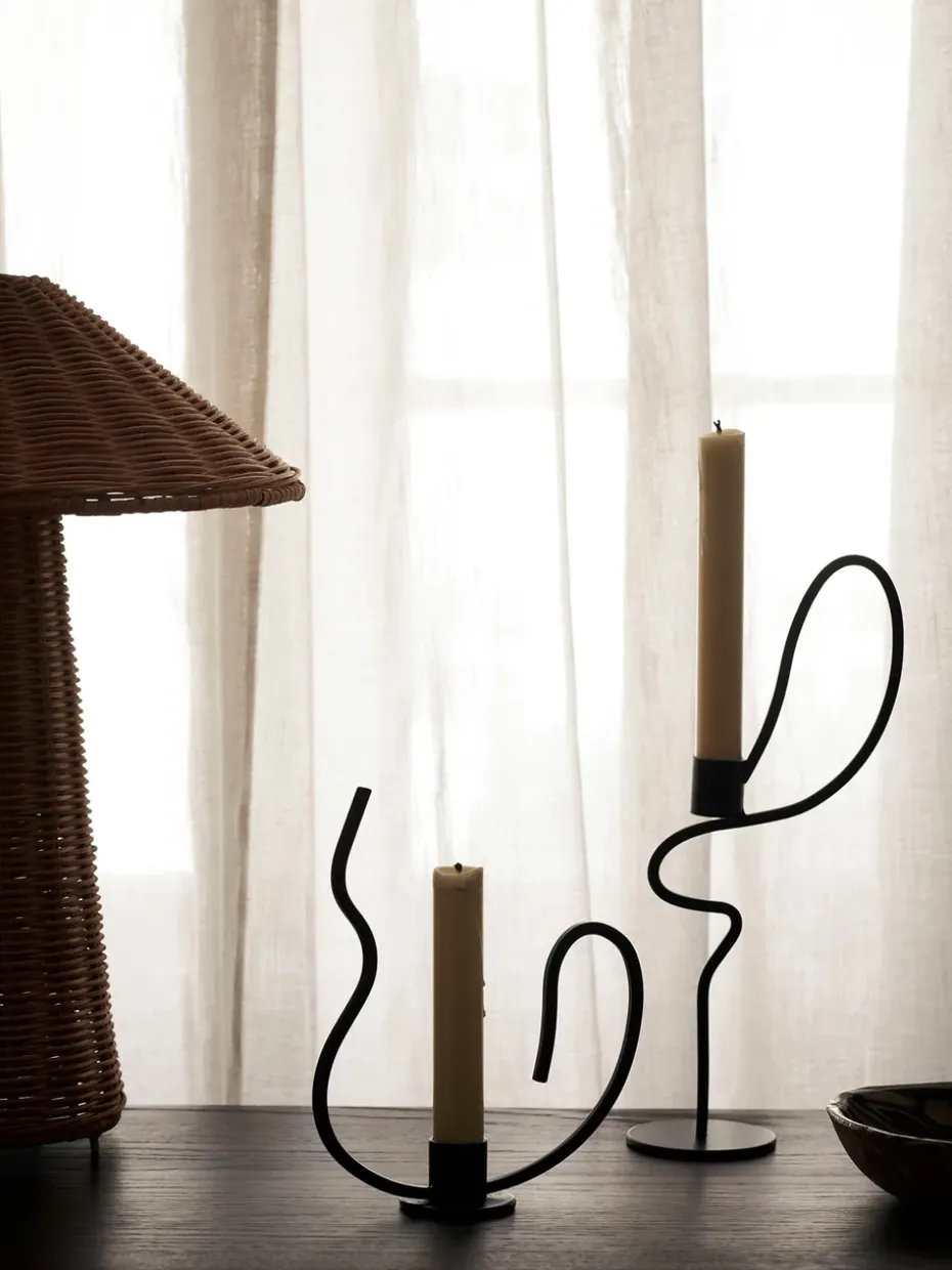 Candelabro Valse high, Negro