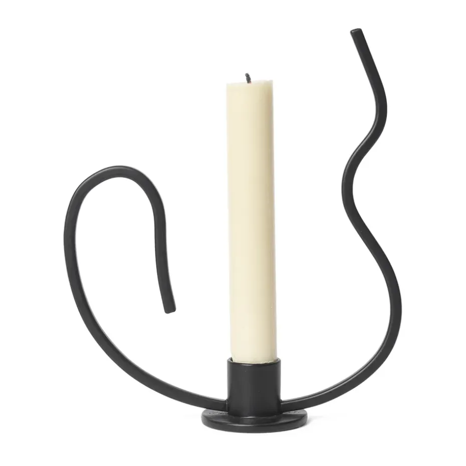 Candelabro Valse low, Negro