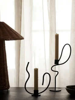 Candelabro Valse low, Negro