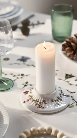 Canelabro para vela gruesa Hammershøi Christmas Ø13 cm, Blanco