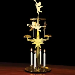 Carillón con ángeles, dorado