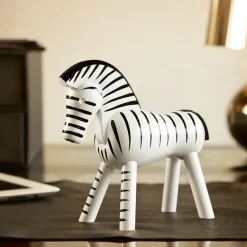 Cebra de madera, negro-blanco