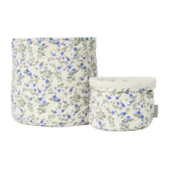 Cesta acolchada Dainty satin 2 piezas, Ø20x20 cm + Ø30x30 cm