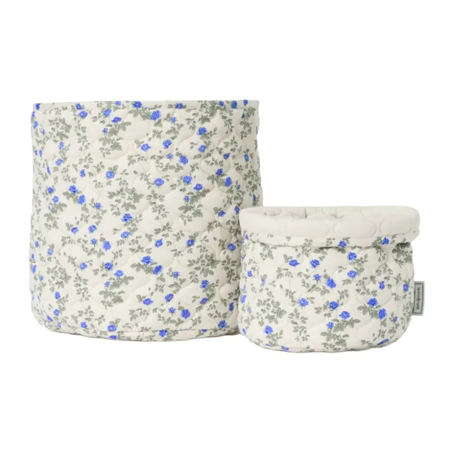 Cesta acolchada Dainty satin 2 piezas, Ø20x20 cm + Ø30x30 cm