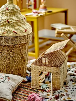 Cesta con tapa Cillie Ø40 cm, Nature ice cream