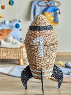 Cesta con tapa Cosmina Ø40x68,5 cm, Natur