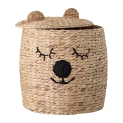 Cesta con tapa Dolma Ø42x50 cm, Natur