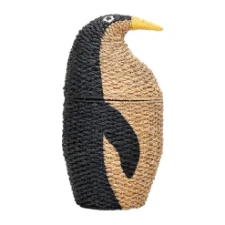 Cesta con tapa Tazia Ø37x69 cm, Negro