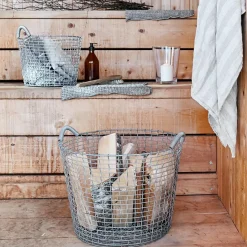 Cesta de alambre Korbo Bin 16, acero galvanizado