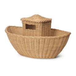 Cesta de almacenamiento de mimbre Ark, Natural