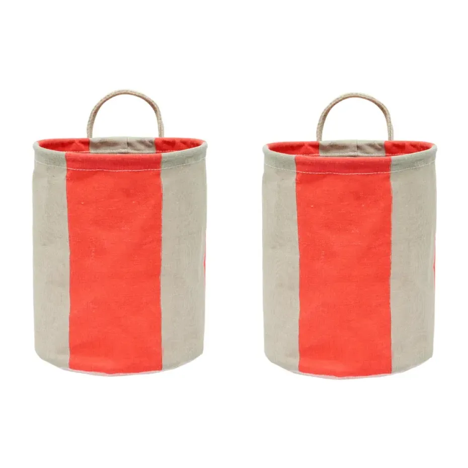 Cesta de almacenamiento Kara small Ø18x22 cm 2-pack, Cherry Red