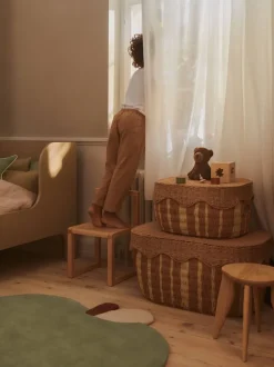 Cesta de almacenamiento Rivan, 2 piezas, Natural-off-white