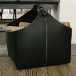 Cesta de leña Ørskov, negro