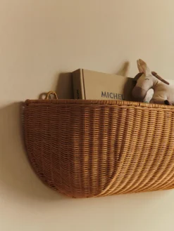 Cesta de pared Braided wall pocket 25x75 cm, Natural