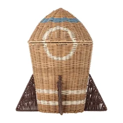 Cesta de ratán con tapa Space 31x35 cm, Natural